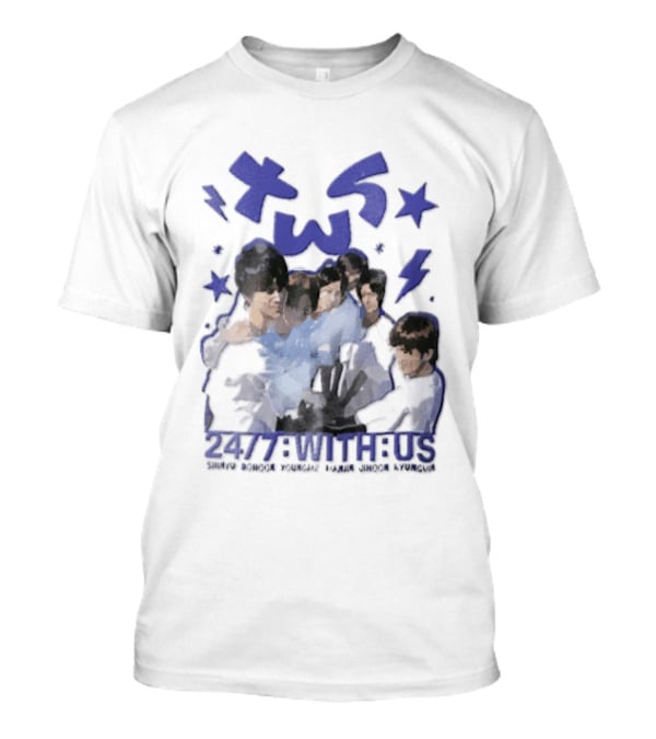 TWS Kpop Group 247 With Us Members Name T-Shirt