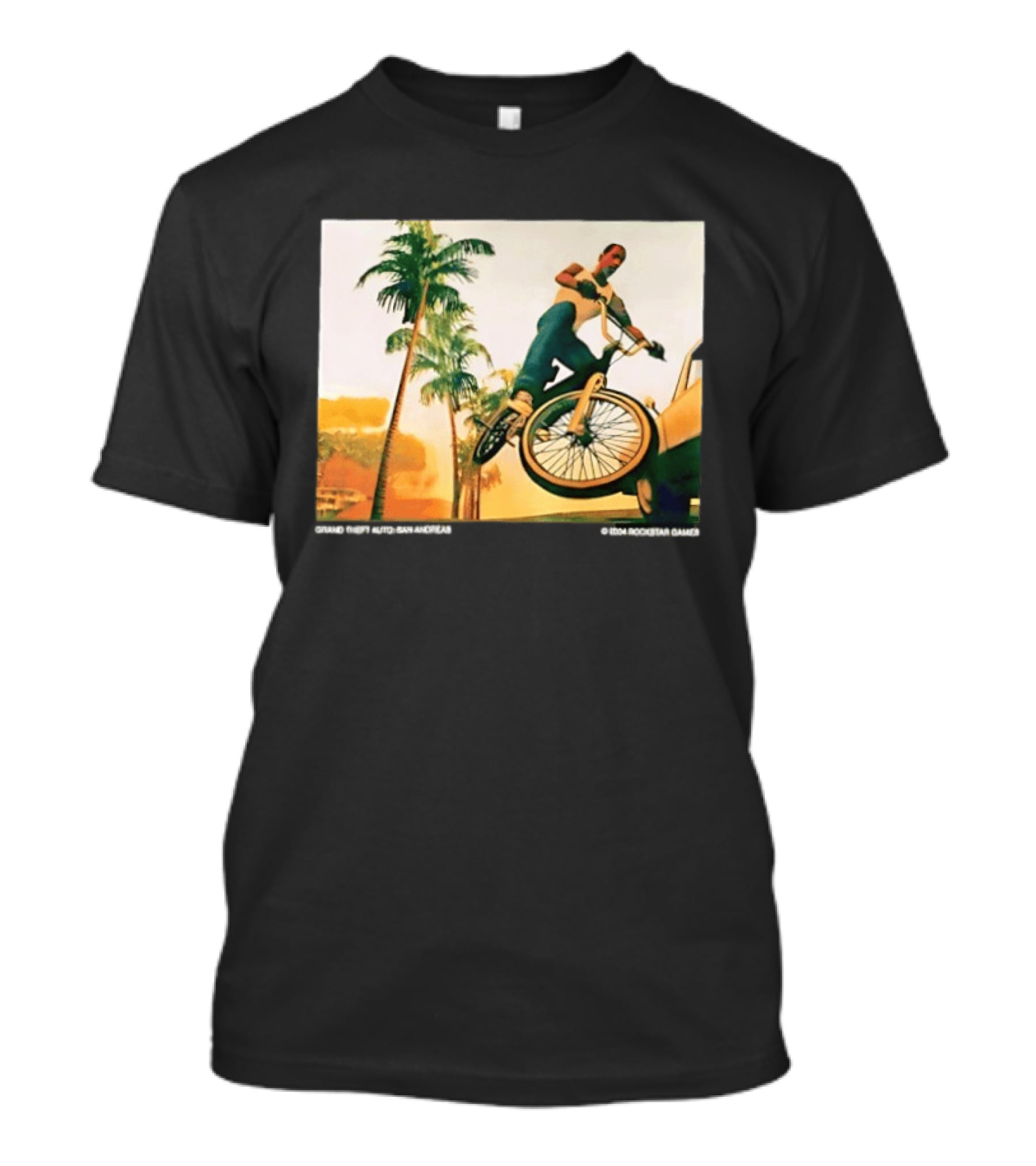 Grand Theft Auto San Andreas Rockstar Games Bicycle Scene T-Shirt
