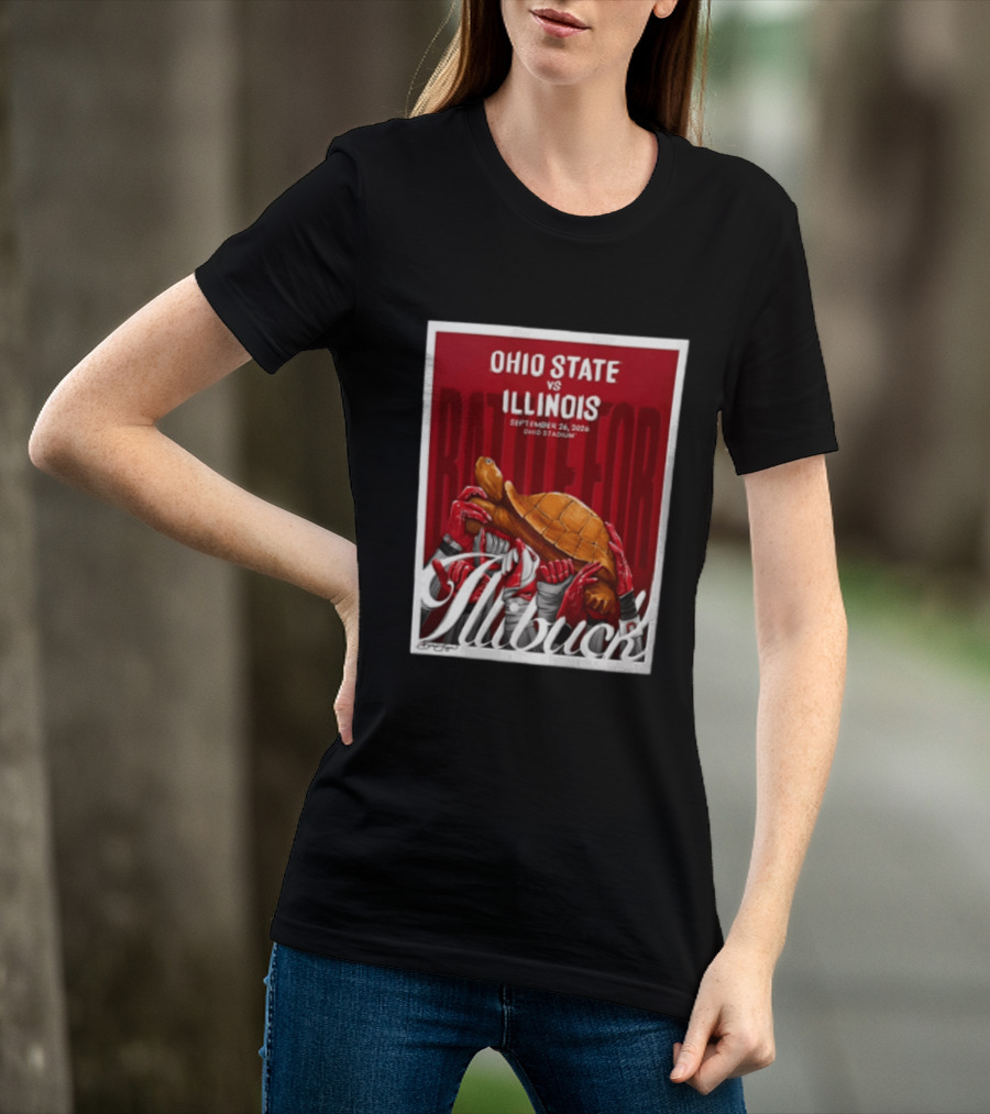 Ohio State Vs Illinois September 2026 Battle For Illibuck Ohio Stadium T-Shirt