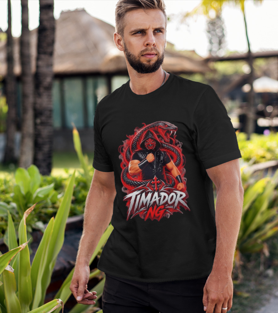 Timador NG Masked Wrestler Red Snake Fist Combat T-Shirt