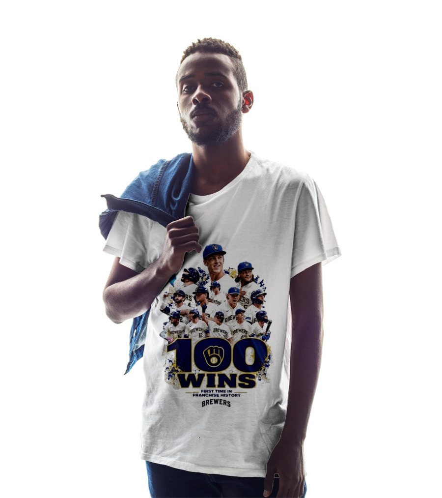 Brewers 100 Wins First Time In Franchise History Celebration T-Shirt