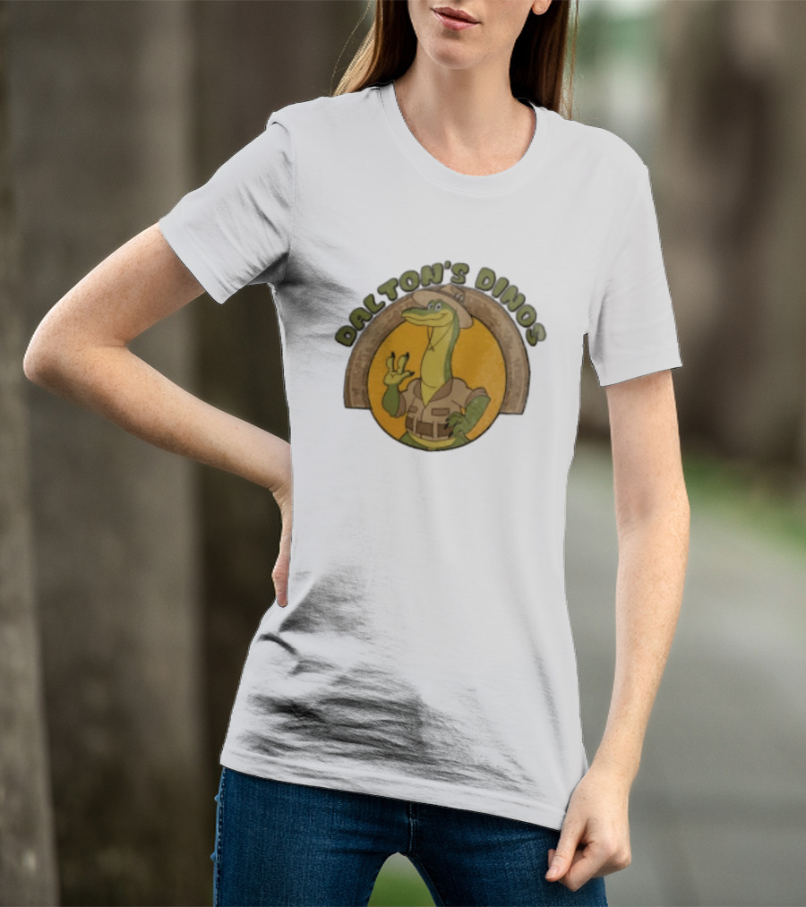 Dalton's Dino's Cartoon Dinosaur Safari Adventure Outfit T-Shirt