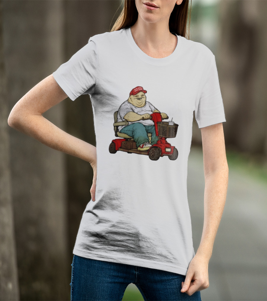 Magachud Scooter McGillicutty Kiss Cut Red Cap Plus Size Mobility T-Shirt