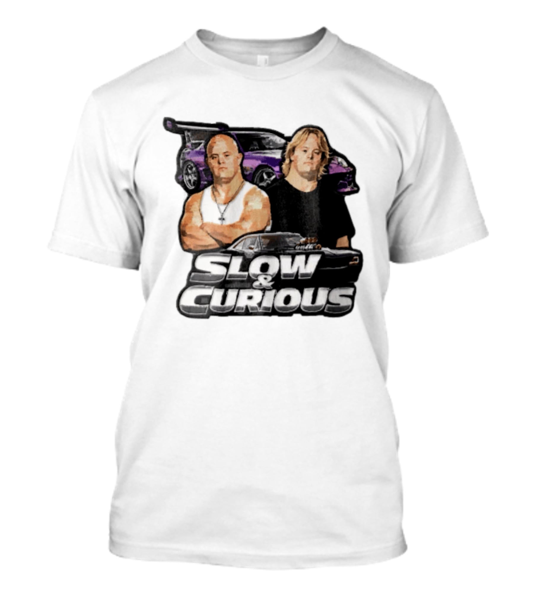 Slow & Curious Duo With Sports Cars And Menacing Muscle Cars T-Shirt