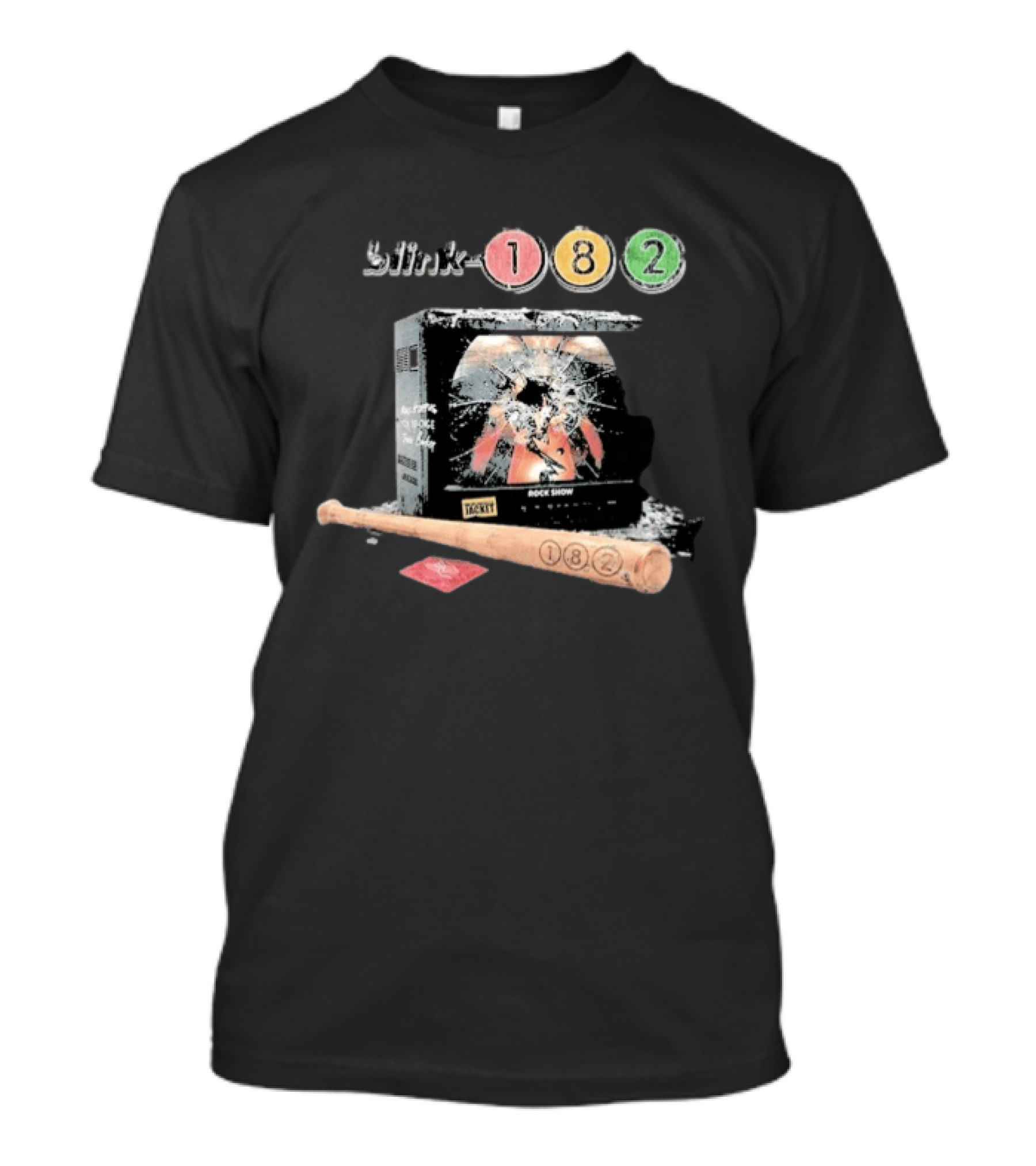 Blink 182 Take Off Your Pants And Jacket Rock Show TV Smash 182 Baseball Bat T-Shirt