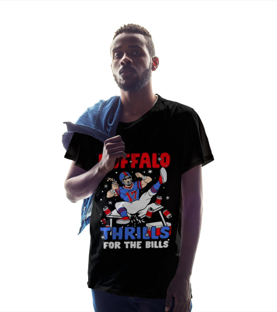 Buffalo Bills 17 Thrills Josh Allen Table Celebration T-Shirt