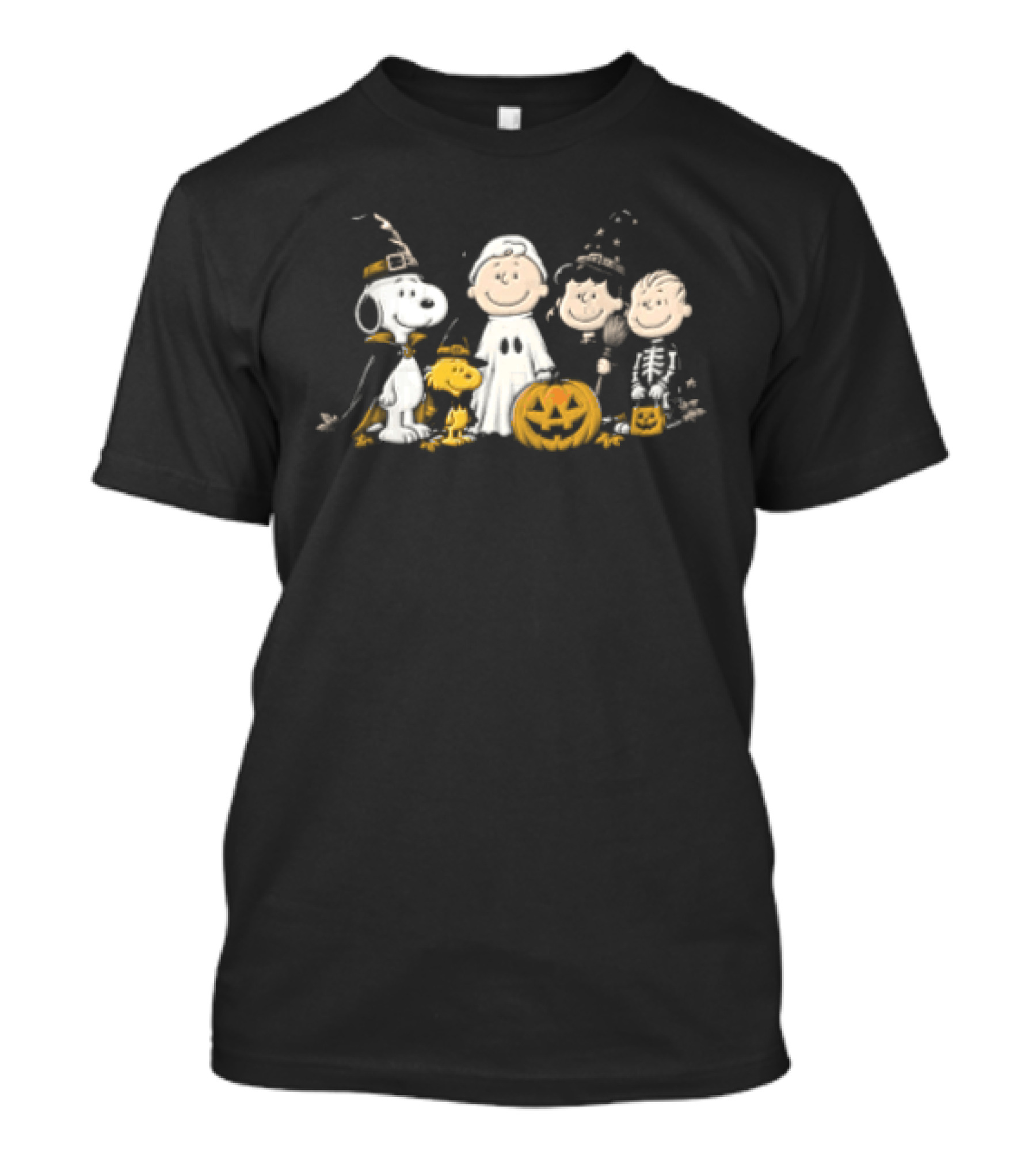 Charlie Brown Peanuts Gang Halloween Costumes Pumpkin Snoopy Woodstock T-Shirt