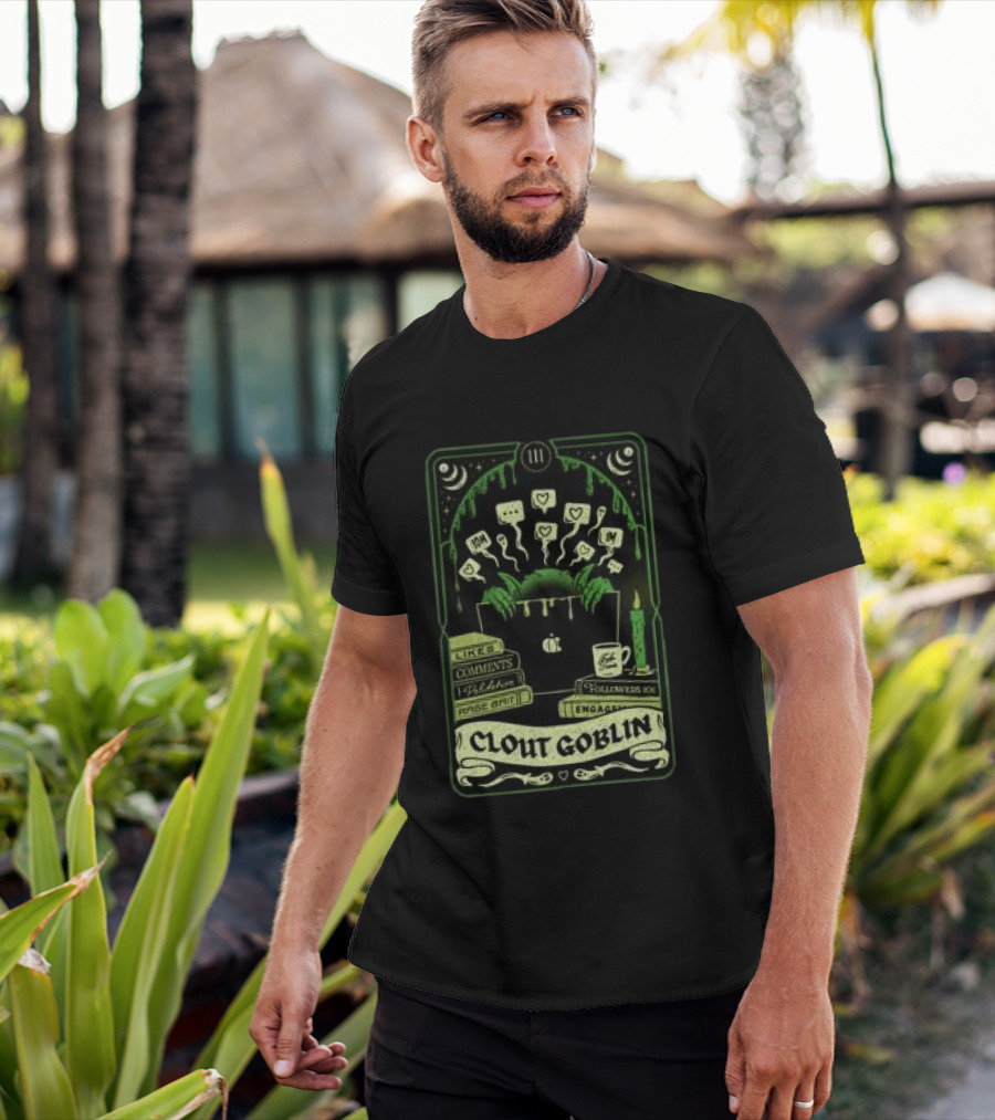 Do We Know Them Clout Goblin Tarot Card Style Social Media Icons And Keywords T-Shirt