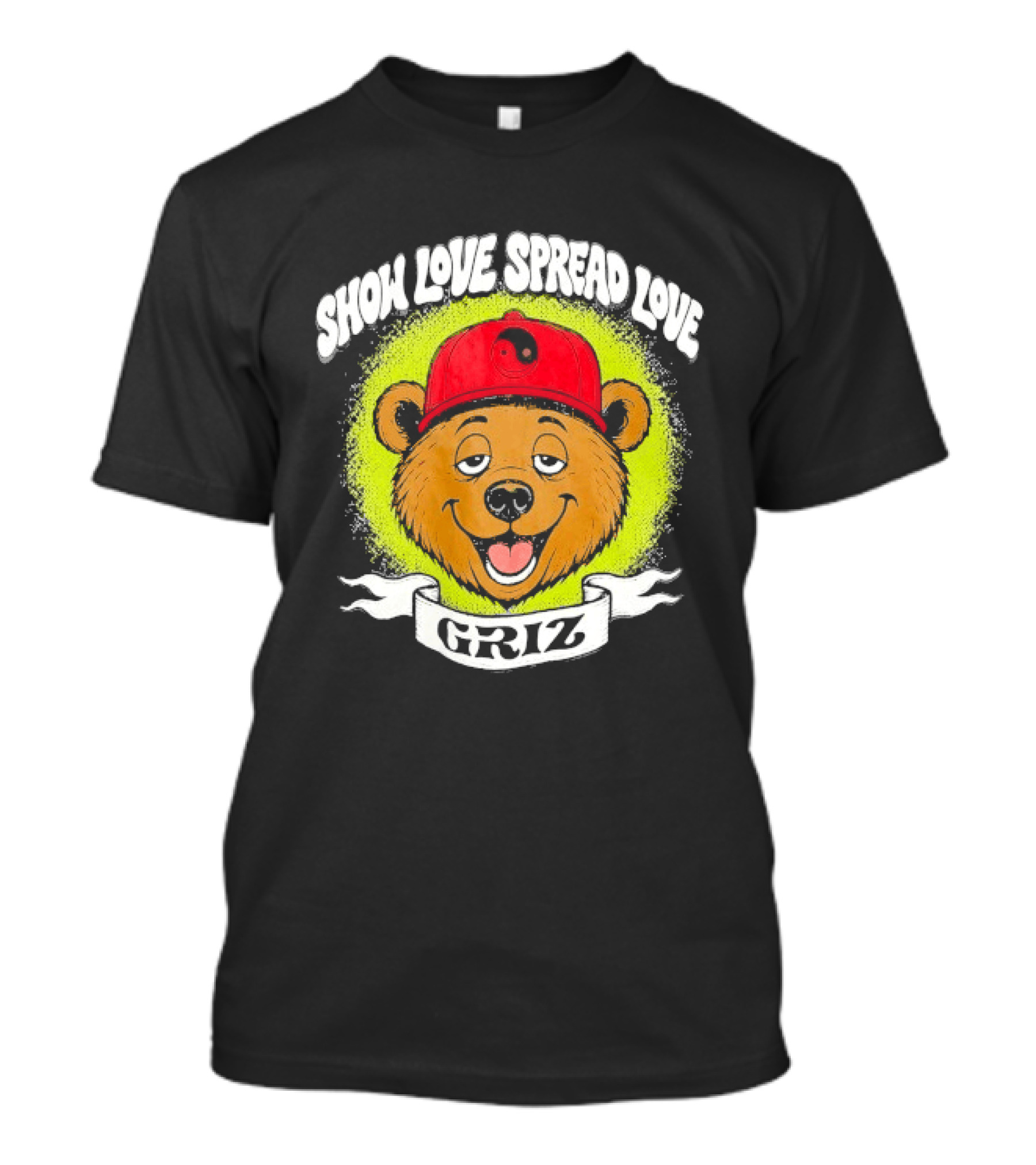 Griz Show Love Spread Love 1990's Bear Hat T-Shirt