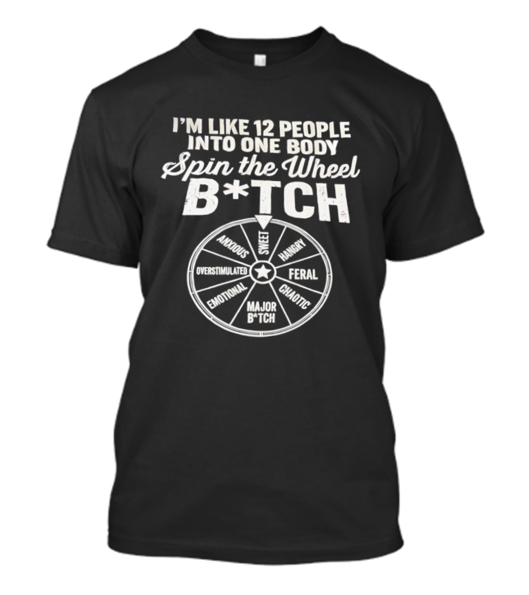 I'm Like 12 People Into One Body Spin The Wheel B*tch Fun Sassy T-Shirt