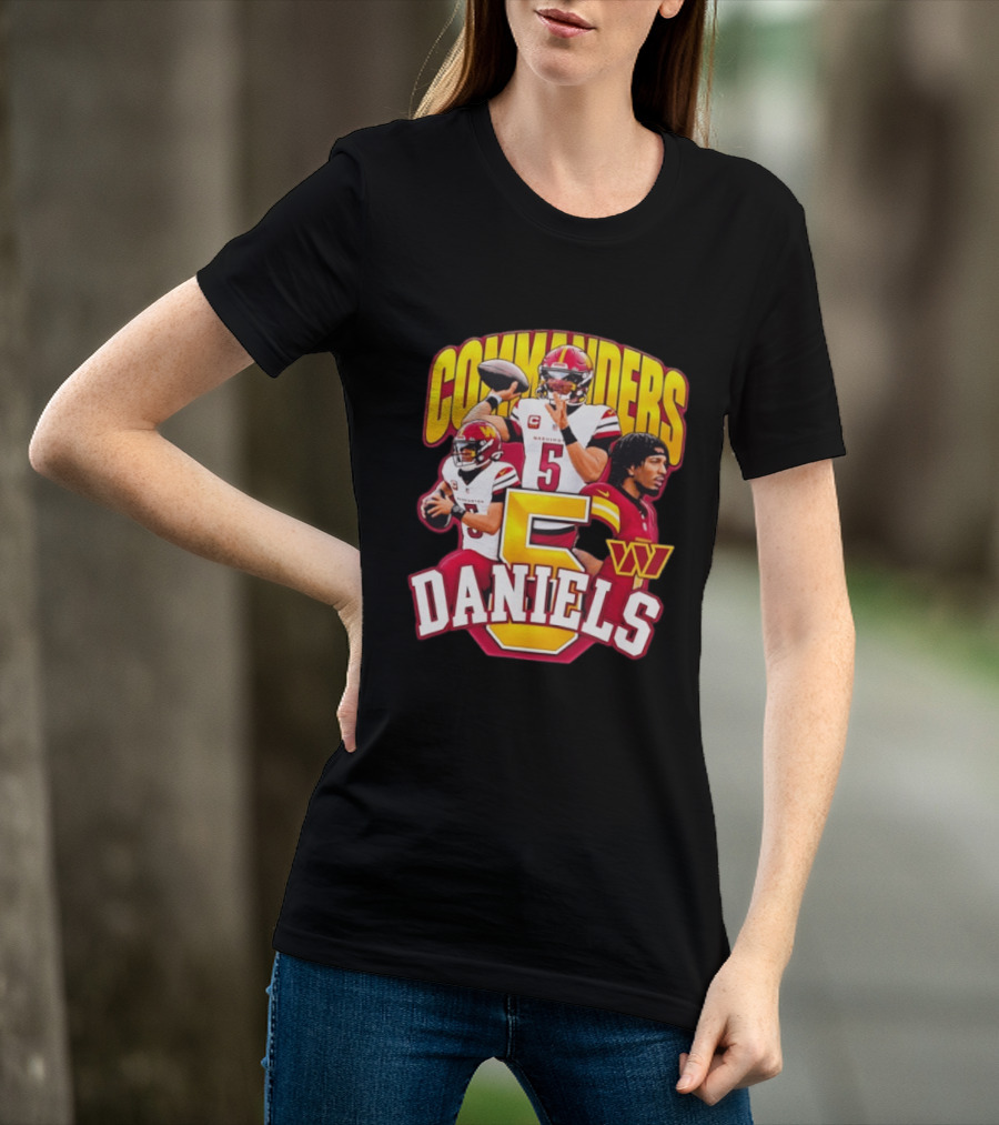 Commanders Jayden Daniels 5 Washington Football T-Shirt