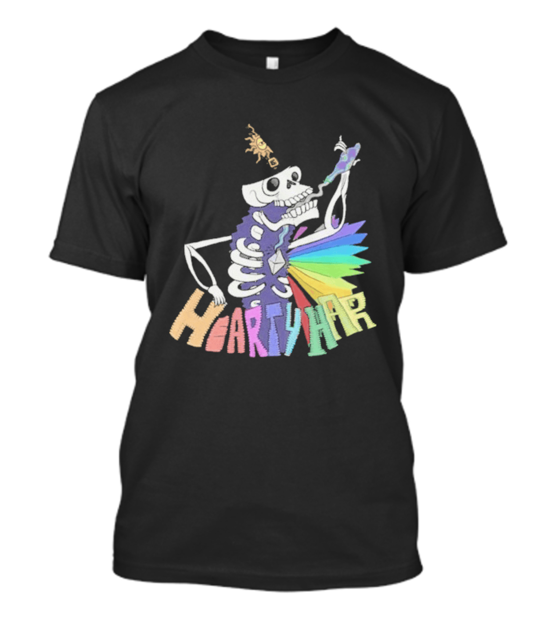 John Fogerty Hearty Har Colorful Skeleton With Rainbow T-Shirt
