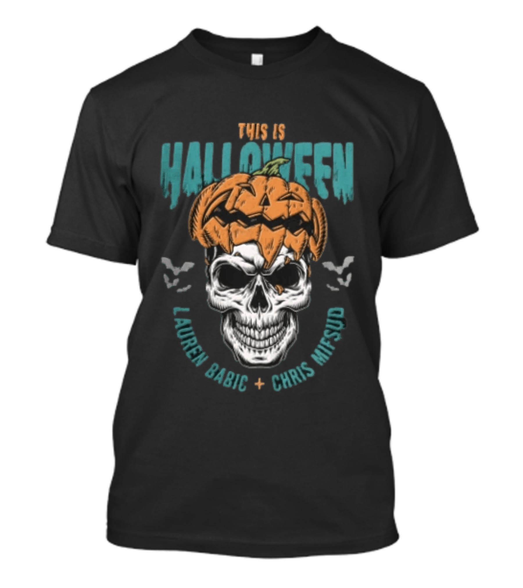 Lauren Babic Chris Mifsud This Is Halloween Pumpkin Skull T-Shirt