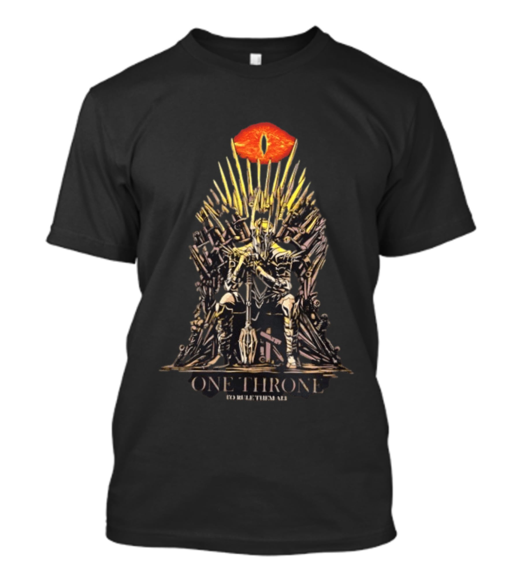 One Throne To Rule Them All Sauron Iron Throne Fantasy T-Shirt