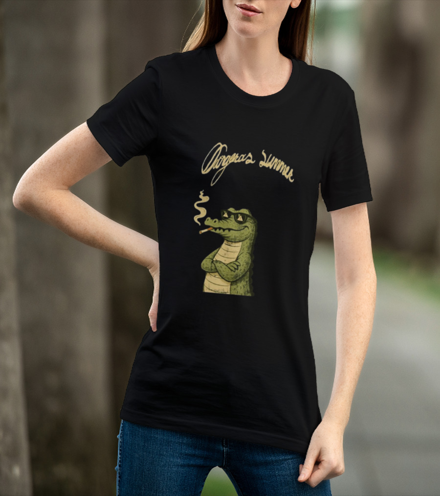 Yeat Dangerous Summer Loose Leaf Gator Smoking Cool Sunglasses Crocodile T-Shirt