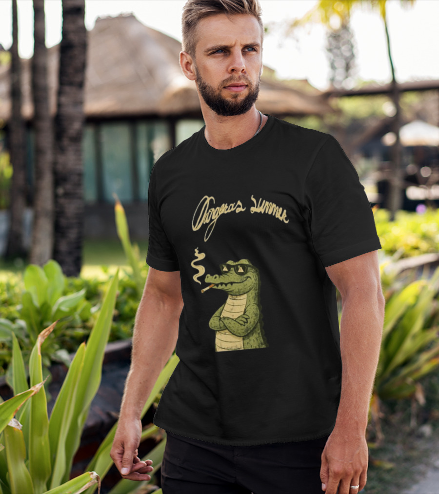 Yeat Dangerous Summer Loose Leaf Gator Smoking Cool Sunglasses Crocodile T-Shirt