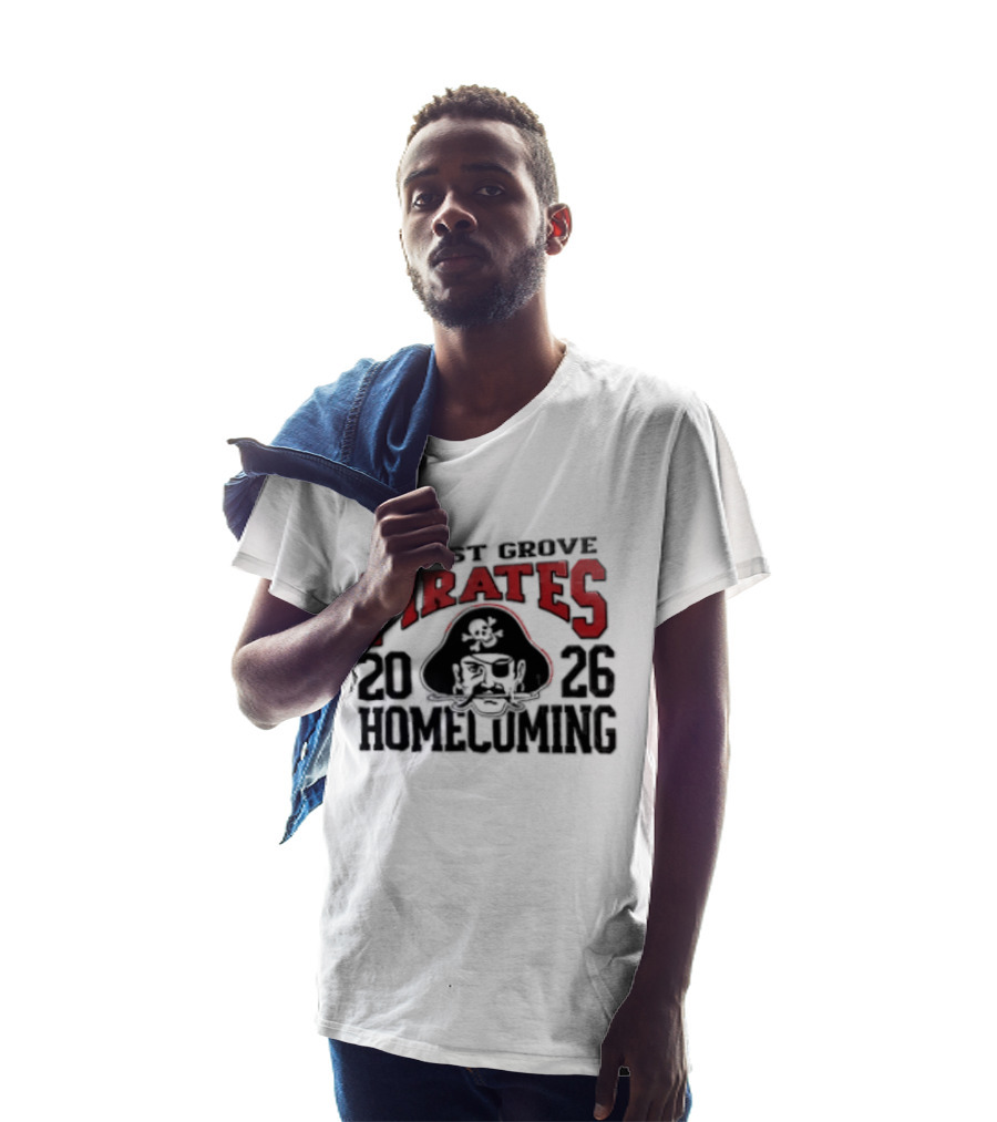 Locust Grove Pirates 2026 Homecoming Pirate Skull Eyepatch Sword T-Shirt