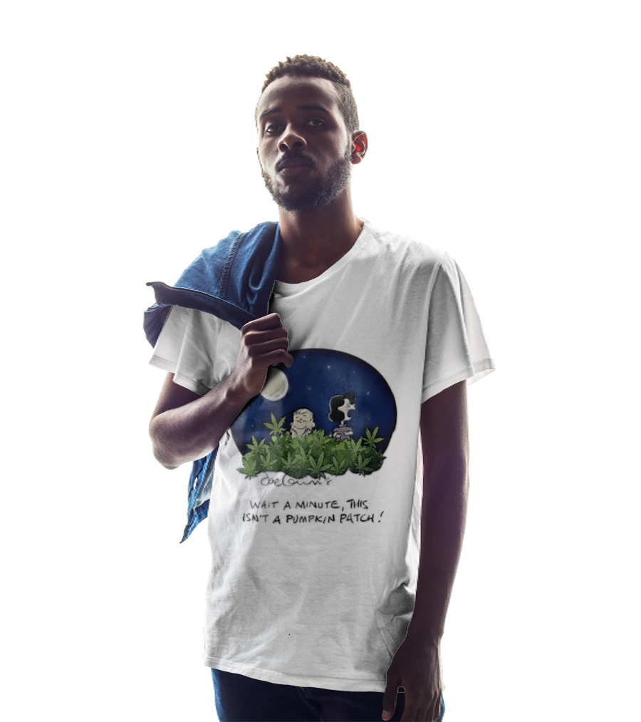 Peanuts Wait A Minute This Isn't A Pumpkin Patch Moon Night Scene Charlie Brown Lucy T-Shirt