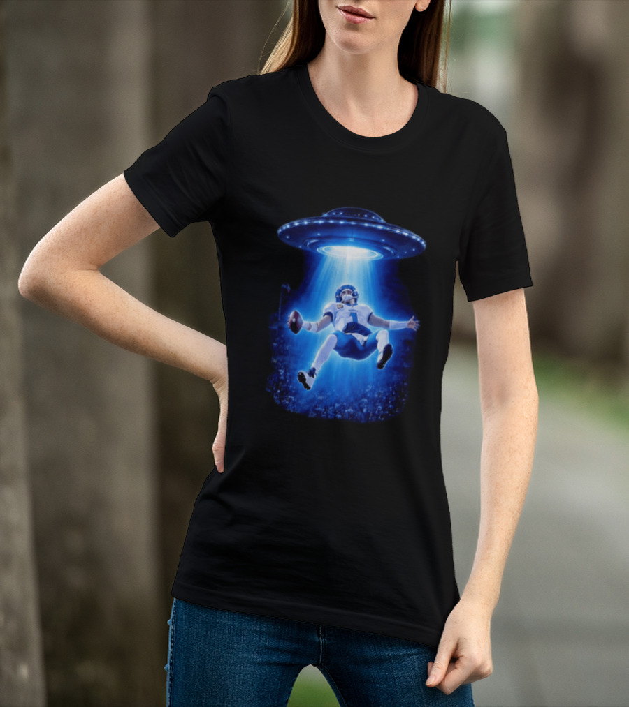 Jalen Hurts Memes UFO Abduction Football Player Beam Fantasy T-Shirt