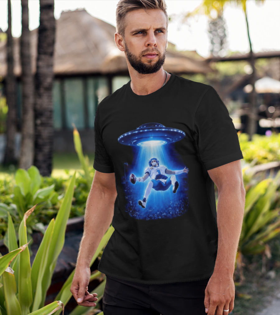 Jalen Hurts Memes UFO Abduction Football Player Beam Fantasy T-Shirt