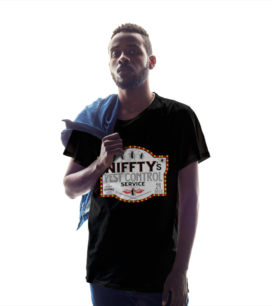 Niffty's Pest Control Service Live Puppet Shows Nightly 24 Hour Hazbin Hotel T-Shirt