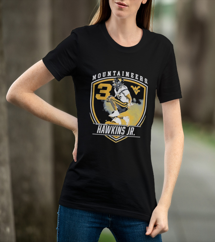 Mountaineers Hawkins Jr. 3 West Virginia WV T-Shirt