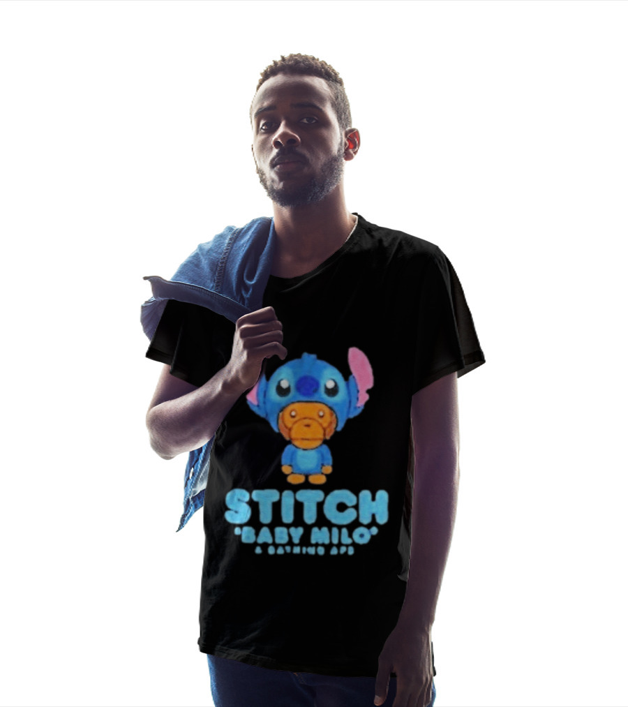 Original Bape X Disney Stitch Baby Milo Collaboration 2026 T-Shirt