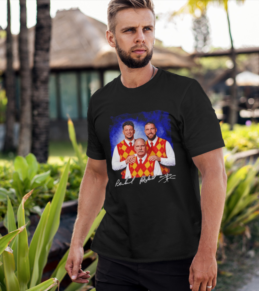 Patrick Mahomes Andy Reid Travis Kelce Kansas City Chiefs Step Brothers T-Shirt