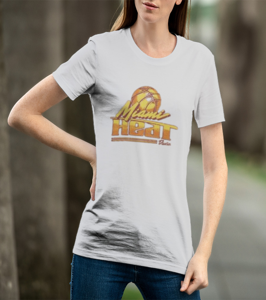 Miami Heat Store Court Culture X Duvin Sundown Vintage Basketball T-Shirt