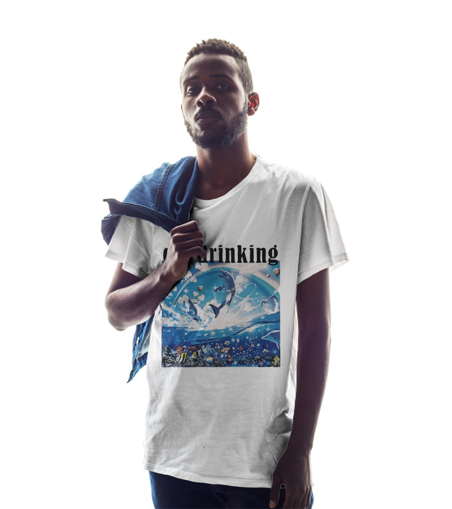 Daydrinking Ocean Dolphins Rainbow And Sea Life Adventure T-Shirt