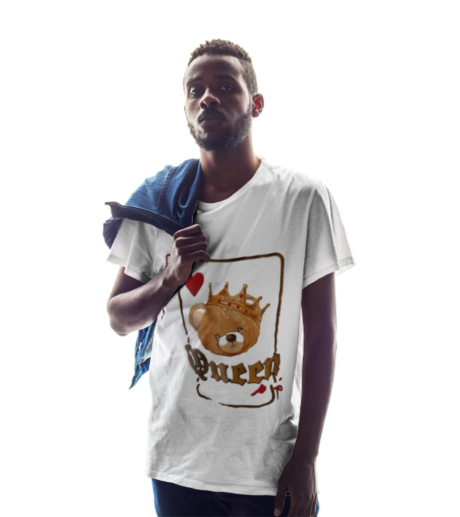 Queen Of Hearts Teddy Bear Crown Royalty T-Shirt