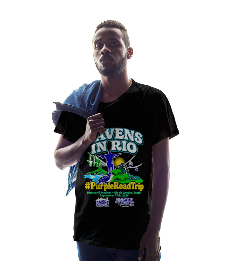 Ravens In Rio #PurpleRoadTrip Maracana Stadium September 27th 2026 T-Shirt