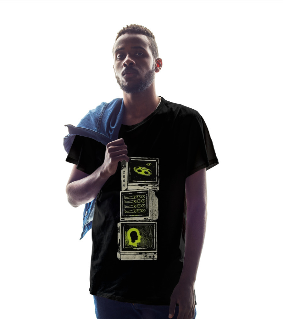 Brand New The Devil And God Are Raging Inside Me 2006 Signal Stack Retro Monitors T-Shirt