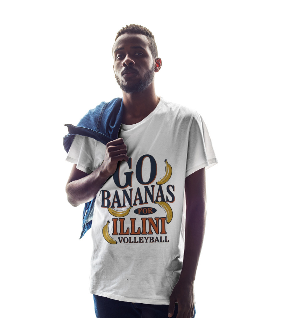 Go Bananas For Illini Volleyball Illinois Fighting Illini Women's Volleyball T-Shirt