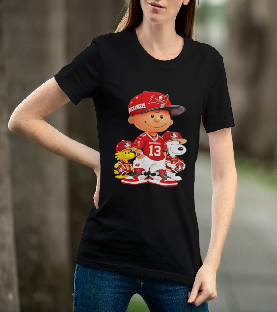 Charlie Brown 13 Snoopy Woodstock Buccaneers Florida State T-Shirt