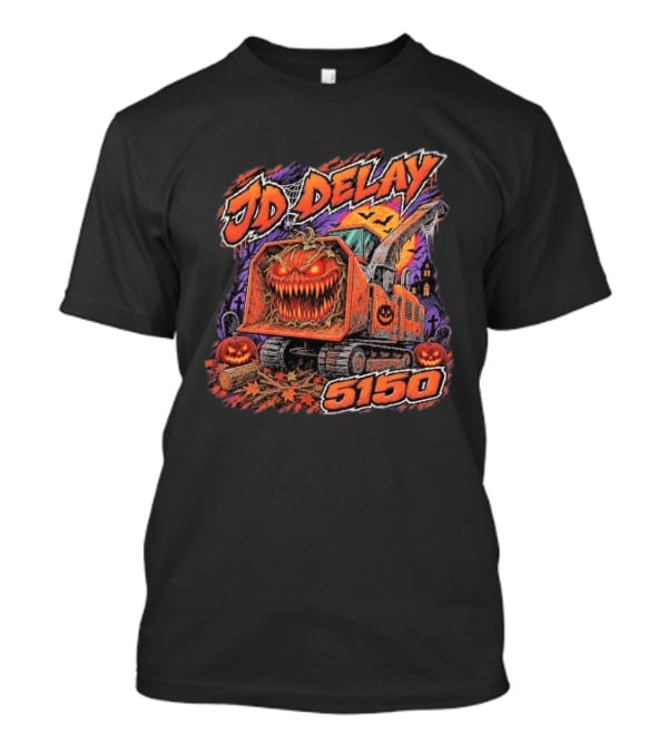 JD Delay 5150 Halloween Pumpkin Excavator Spooky T-Shirt