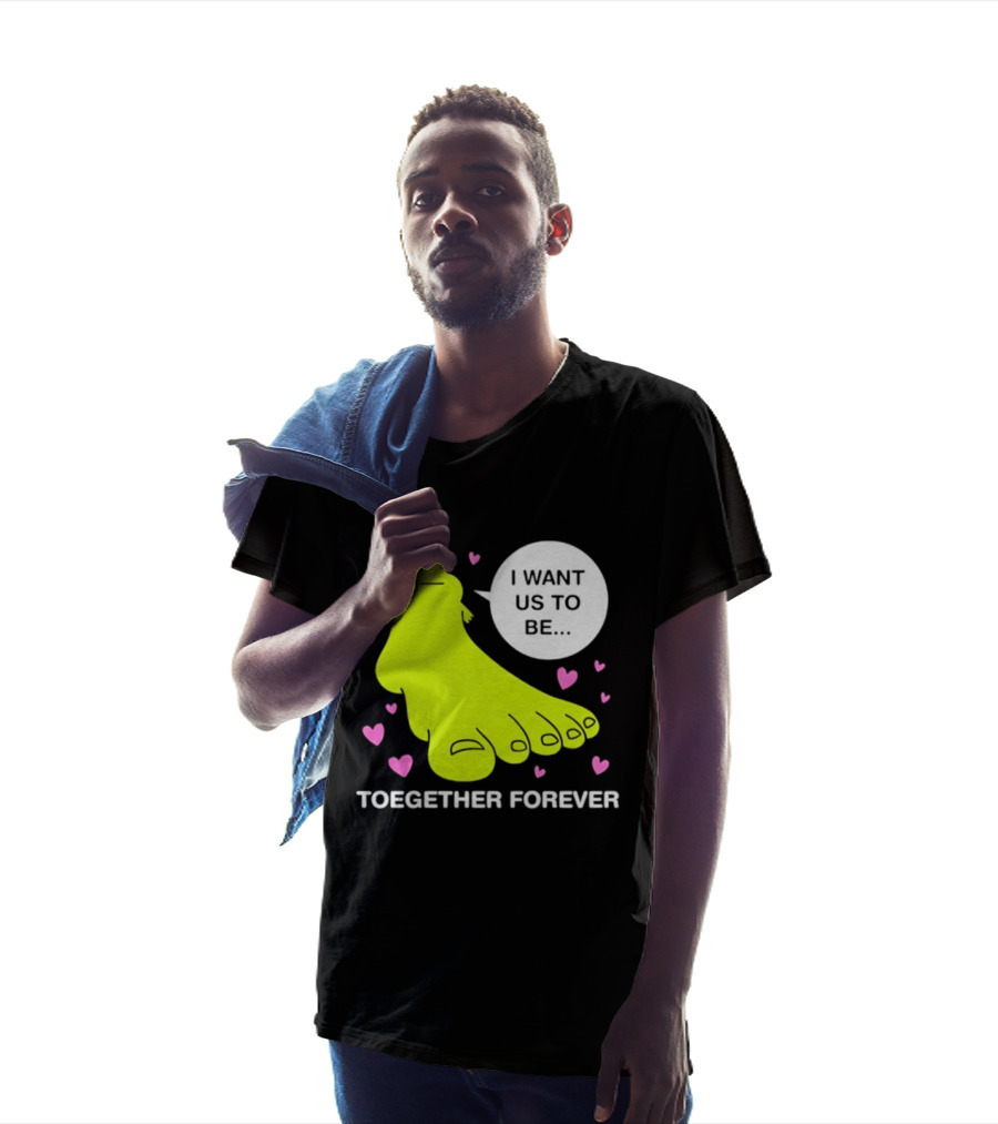 Frog I Want Us To Be Toegether Forever Pink Hearts T-Shirt