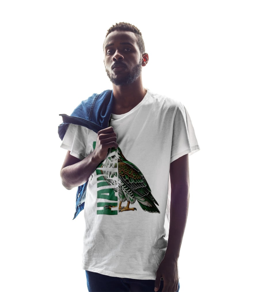 Atlanta Hawks Green Brown Hawk Bird Profile View T-Shirt