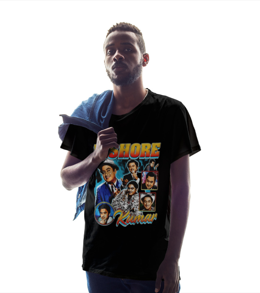 Kishore Kumar Retro Collage Music Legend T-Shirt