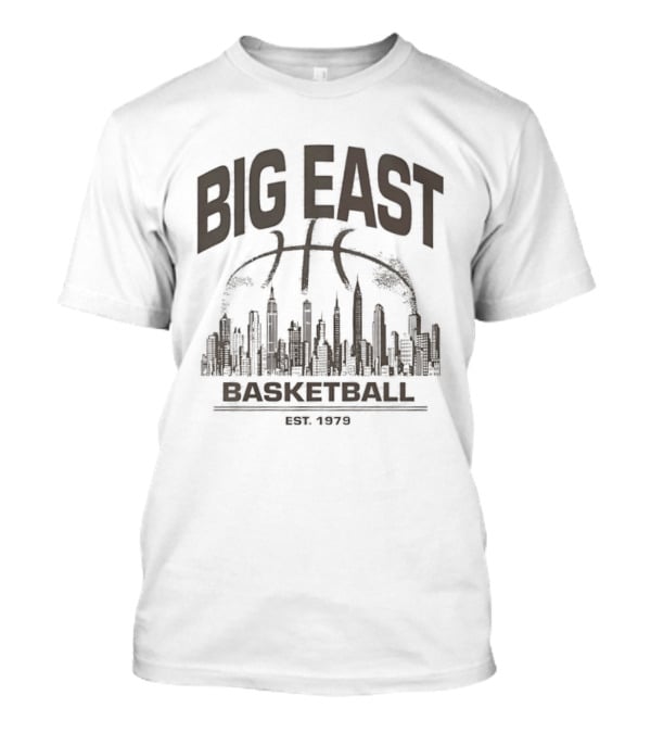 Big East Basketball Est 1979 City Skyline Basketball Hoop T-Shirt