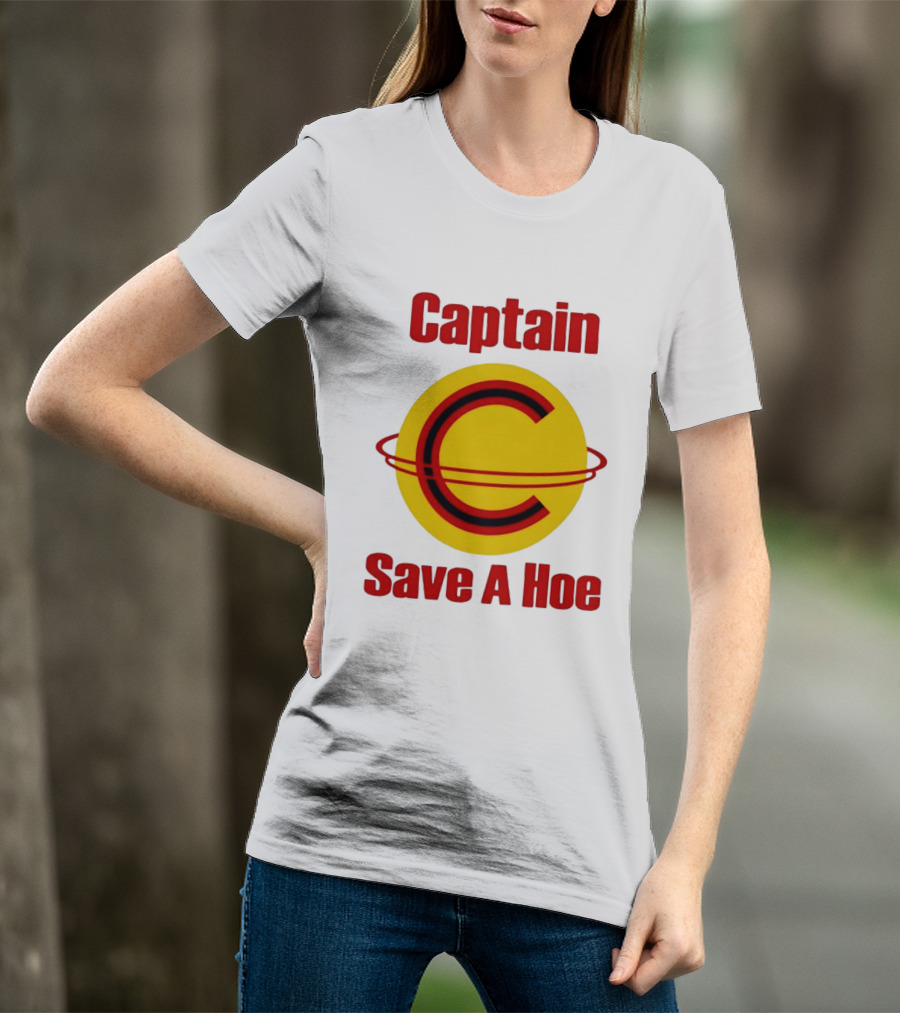 Captain Save A Hoe Humor Yellow C T-Shirt