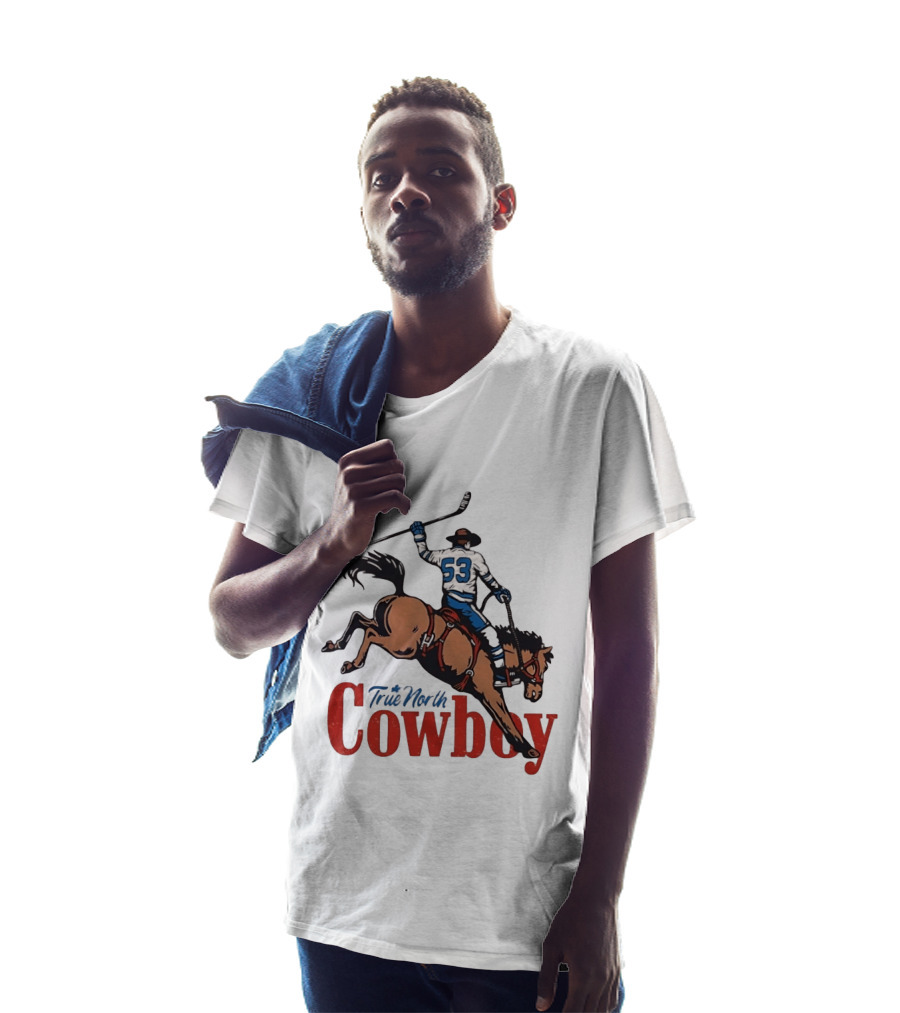 True North Cowboy Hockey Riding Bucking Bronco Number 53 T-Shirt