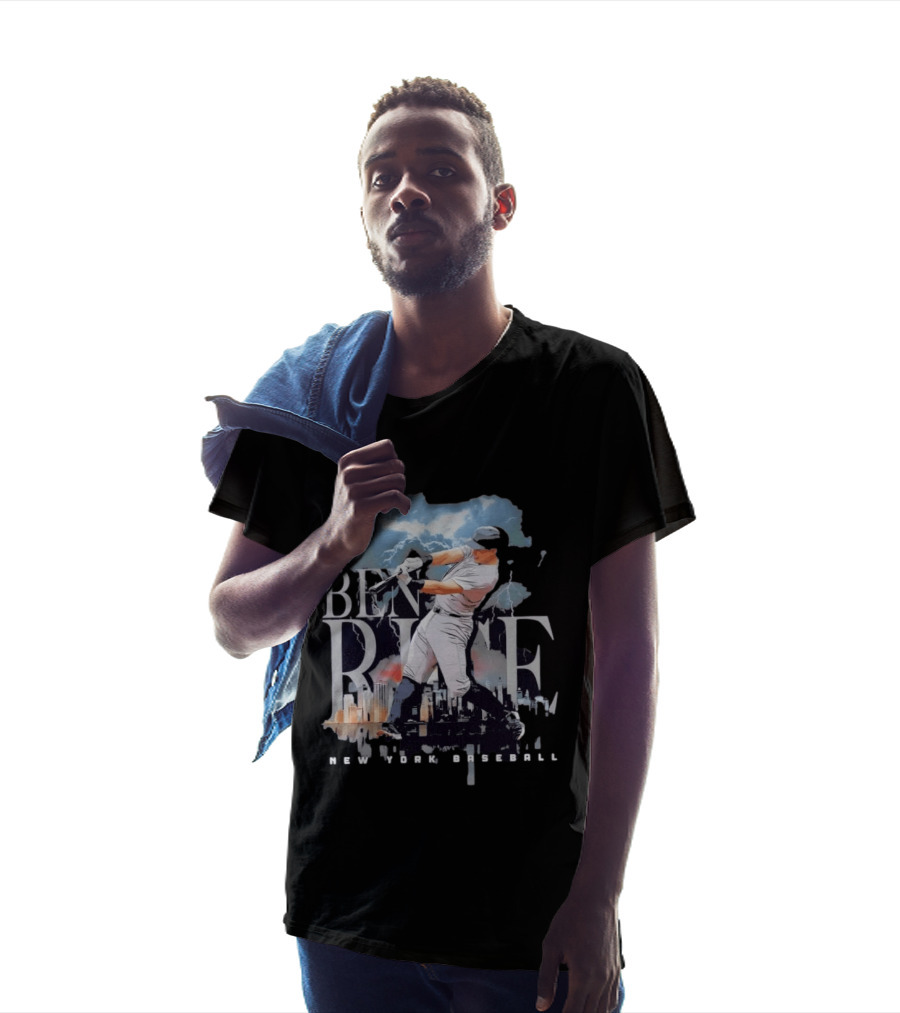 Ben Rice New York Baseball Player Lightning Skyline T-Shirt