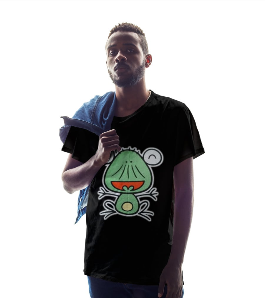 Brooklyn Museum Store Beshi Caps Cartoon Green Frog T-Shirt