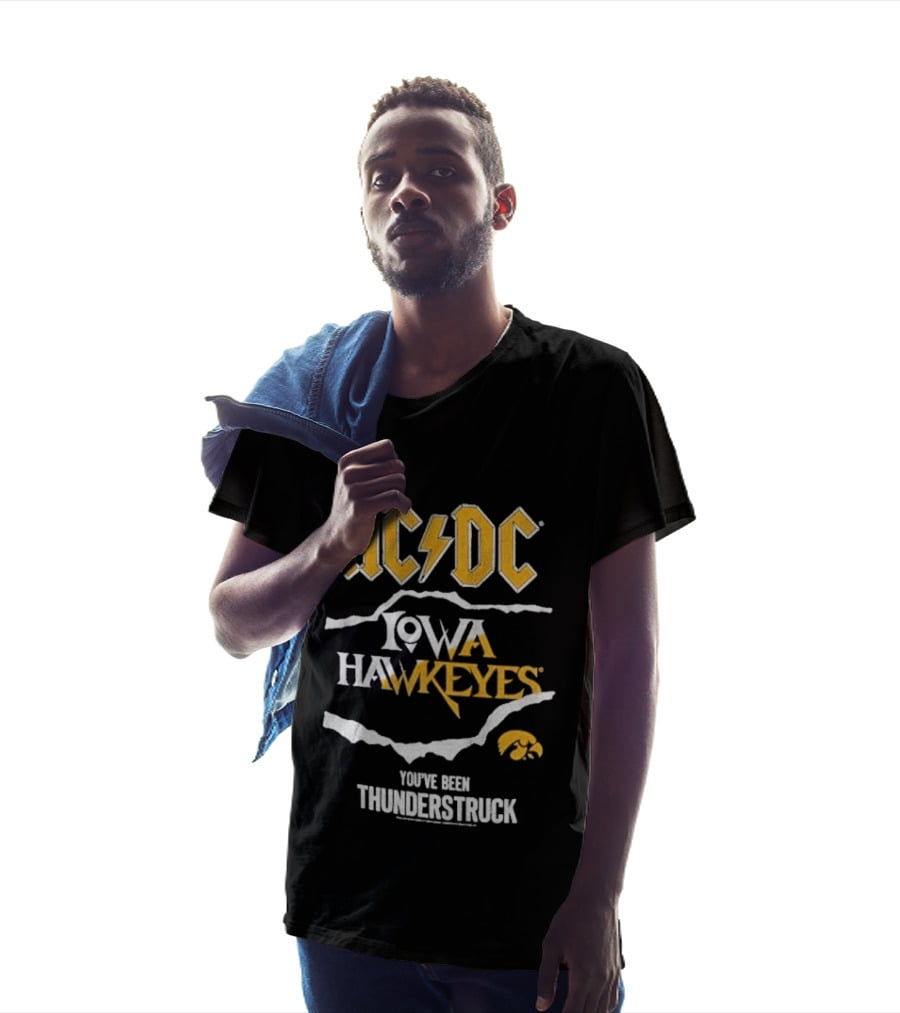 ACDC Iowa Hawkeyes You've Been Thunderstruck T-Shirt