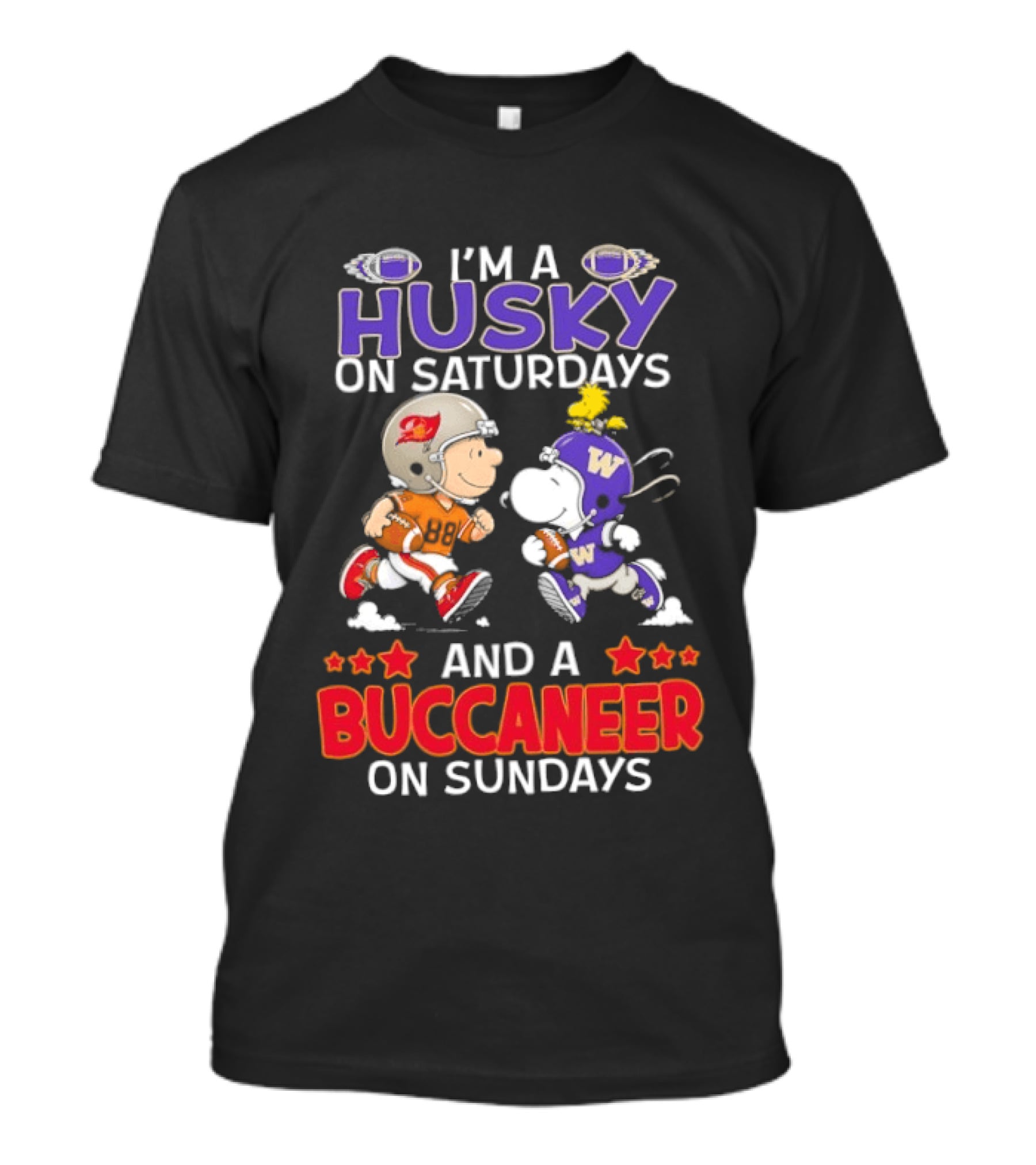 I'm A Husky On Saturdays And A Buccaneer On Sundays Peanuts Snoopy Charlie Brown T-Shirt