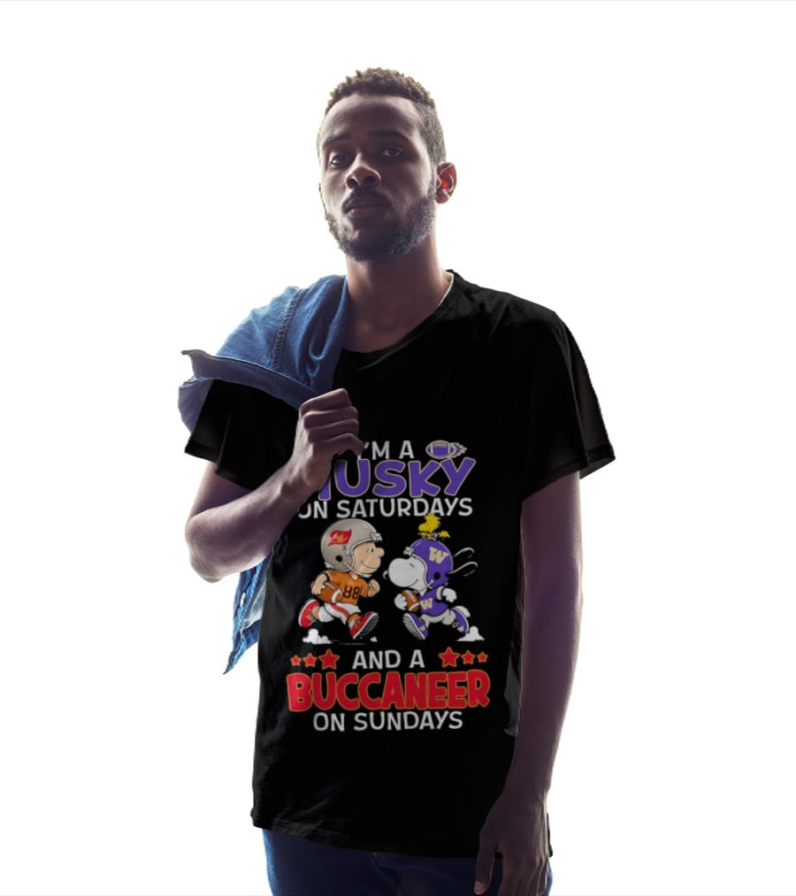 I'm A Husky On Saturdays And A Buccaneer On Sundays Peanuts Snoopy Charlie Brown T-Shirt
