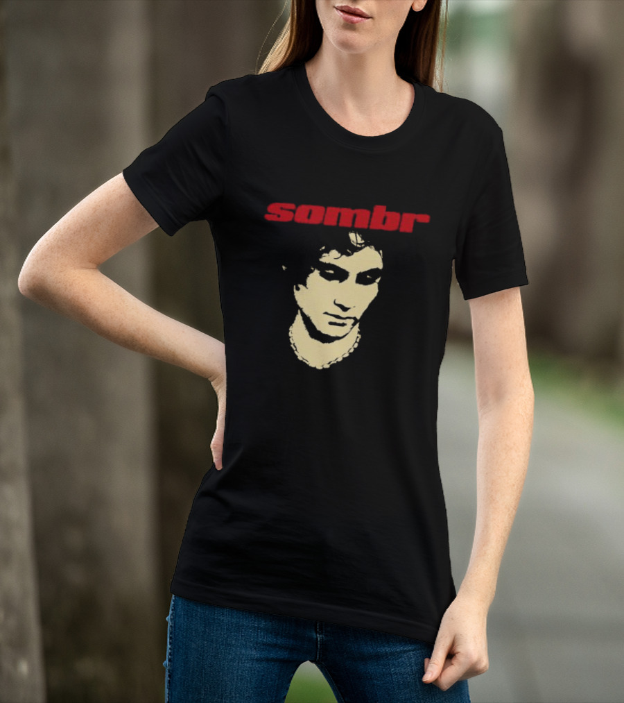 Sombr Looking Down Photo Black Tour Store T-Shirt