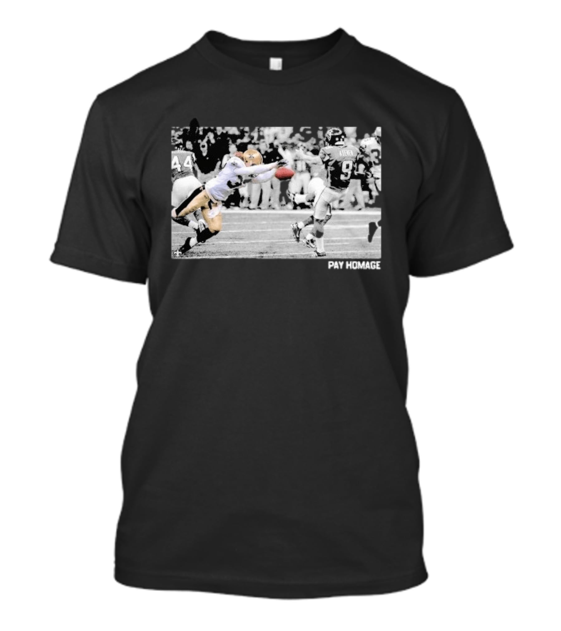 Steve Gleason Iconic Block Saints Falcons Pay Homage T-Shirt