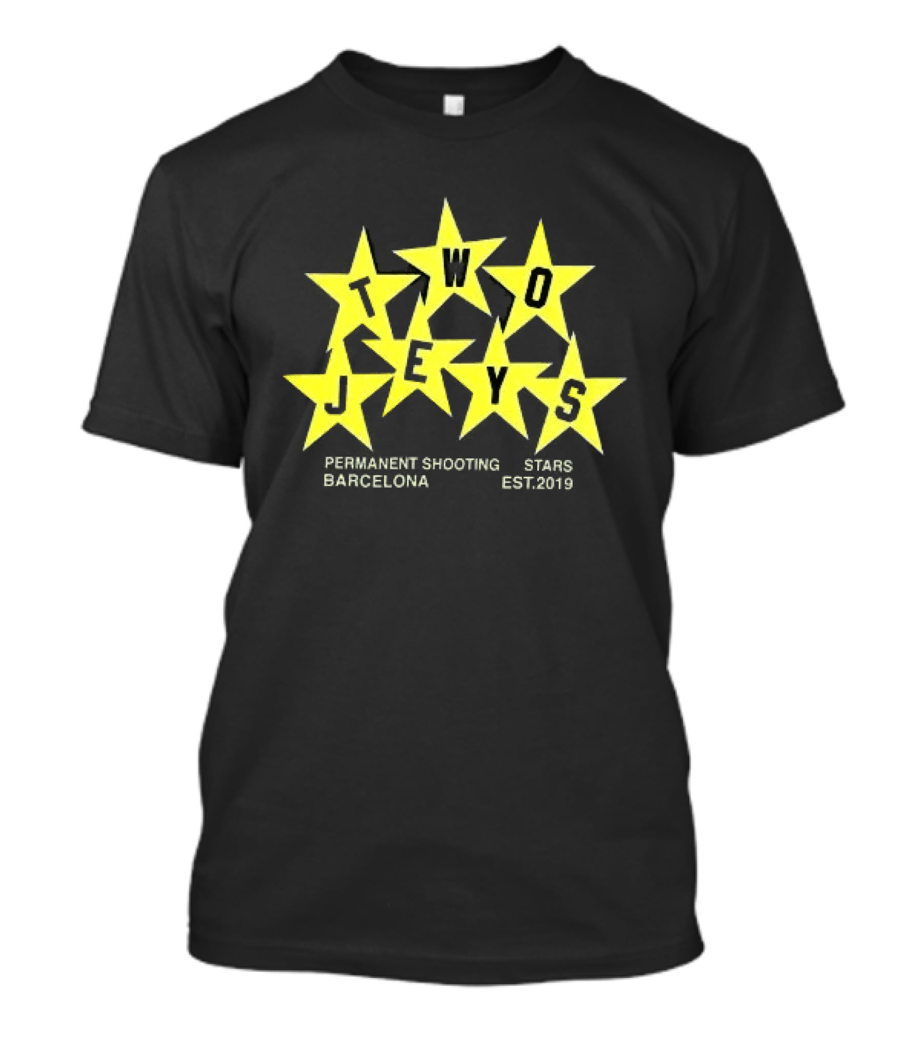 Twojeys Barcelona Permanent Shooting Stars Est 2019 T-Shirt